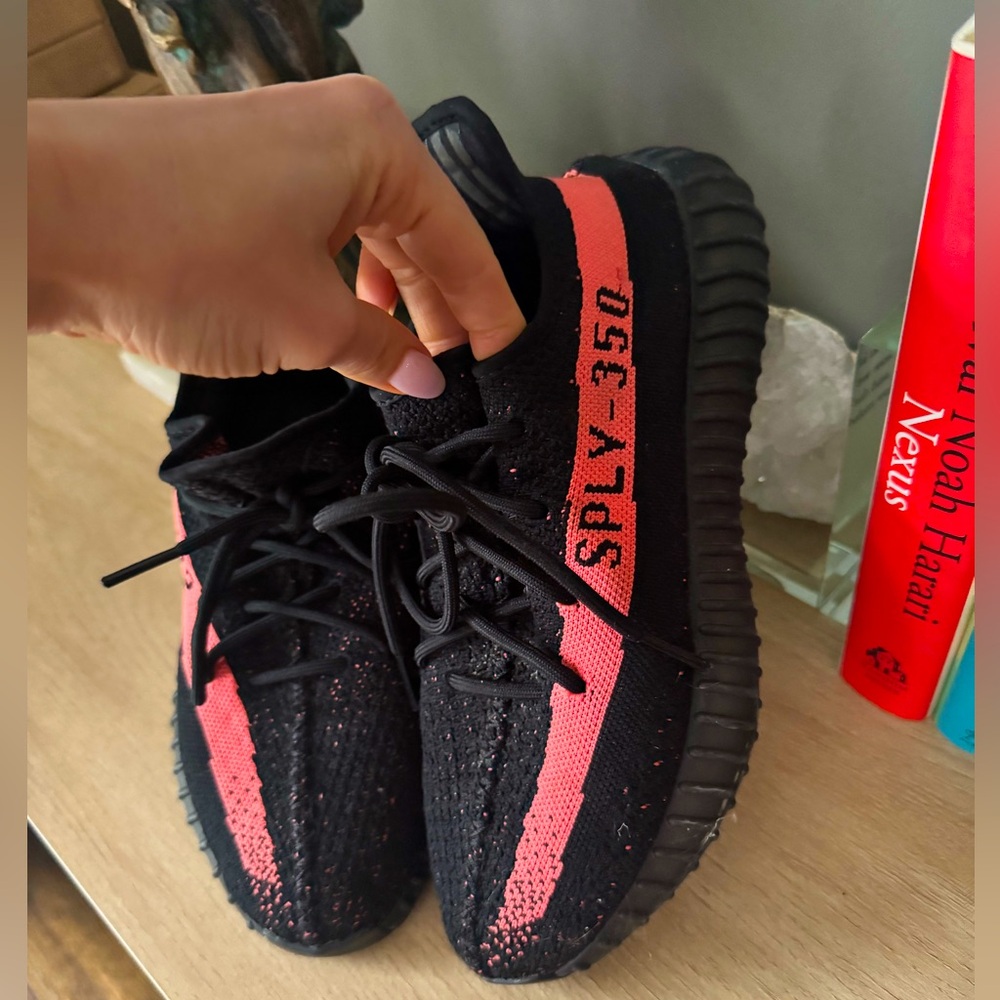 Yeezy core black red sneakers